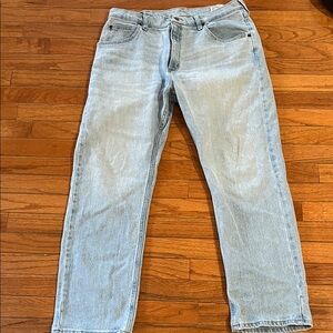 Wrangler Men's Light Blue Bootcut Jeans. Hardly ever worn.